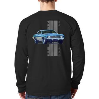 Classic American Muscle Cars Vintage Cars Back Print Long Sleeve T-shirt | Mazezy