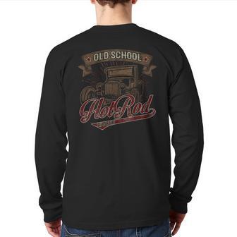 Classic Vintage Car Oldtimer Old School Hot Rod Race Back Print Long Sleeve T-shirt - Monsterry DE