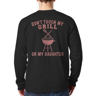 Cool Grill Father For Men Protective Dad Grilling Back Print Long Sleeve T-shirt | Mazezy UK