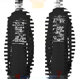 Cool Kids Have Papas With Hot Rods Fathers Day Back Print Long Sleeve T-shirt | Mazezy