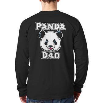 Cool Panda Squad I Panda Bear Dad Back Print Long Sleeve T-shirt | Mazezy