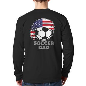 Cool Soccer Dad Jersey Parents Of American Soccer Players Back Print Long Sleeve T-shirt | Mazezy