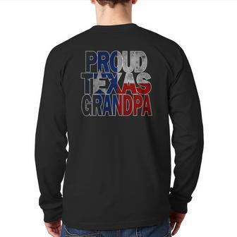 Cool Texas Grandpa And Texasgrandpa Back Print Long Sleeve T-shirt | Mazezy