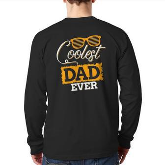 Coolest Dad Ever Father's Day Tee Back Print Long Sleeve T-shirt | Mazezy