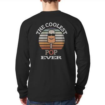 The Coolest Pop Ever Vintage Coolest Pop Ever For Men Back Print Long Sleeve T-shirt | Mazezy