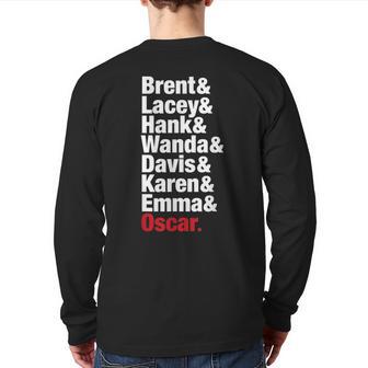 Corner Gas Character Names In White Back Print Long Sleeve T-shirt - Monsterry UK