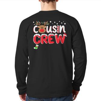 Cousin Crew Christmas 2023 Family Matching Santa Elf Xmas Back Print Long Sleeve T-shirt - Monsterry DE