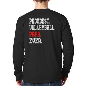 Custom Volleyball Papabest Papa Ever Back Print Long Sleeve T-shirt | Mazezy