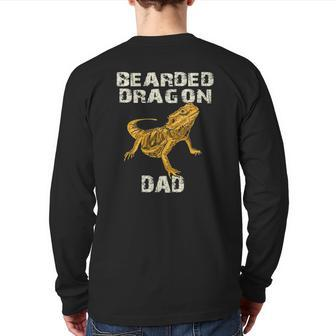 Cute Bearded Dragon Dad Lover Owner Love Back Print Long Sleeve T-shirt | Mazezy
