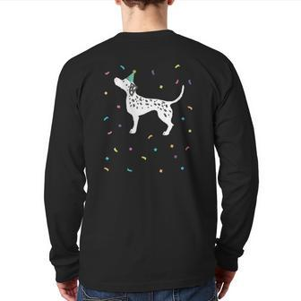 Cute Dalmatian Dog Dad Back Print Long Sleeve T-shirt | Mazezy