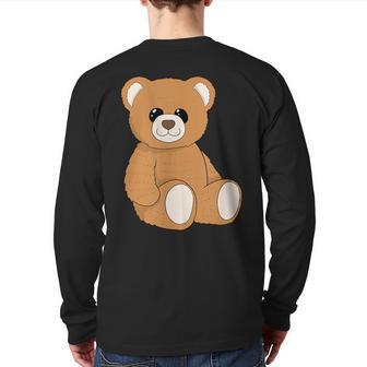 Cute Teddy Bear I Stuffed Toy I Teddy Bear Back Print Long Sleeve T-shirt - Monsterry AU