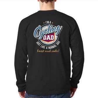 Cycling Dad Father's Day Essential Back Print Long Sleeve T-shirt | Mazezy