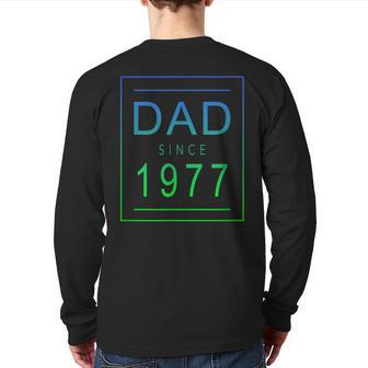 Dad Since 1977 77 Aesthetic Promoted To Daddy Father Bbjzzqj Back Print Long Sleeve T-shirt | Mazezy