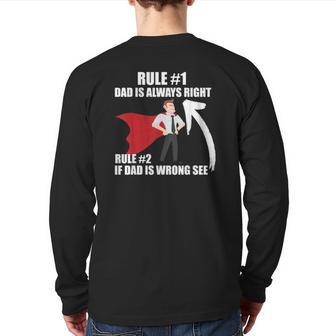 Dad Is Always Right Back Print Long Sleeve T-shirt | Mazezy