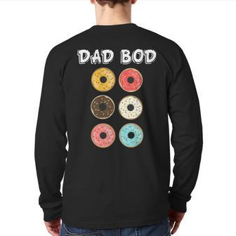 Dad Bod Donuts Six Pack Back Print Long Sleeve T-shirt | Mazezy