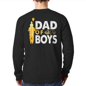 Dad Of Boys Back Print Long Sleeve T-shirt | Mazezy