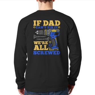Dad Daddy Father's Day Back Print Long Sleeve T-shirt | Mazezy