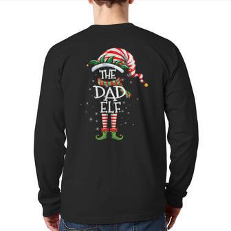 The Dad Elf Matching Family Group Christmas Party Pajama Back Print Long Sleeve T-shirt | Mazezy UK