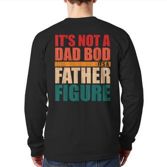 Dad Father Bod Figure Apparel I Father’S Day Beer Gag Drink Back Print Long Sleeve T-shirt | Mazezy