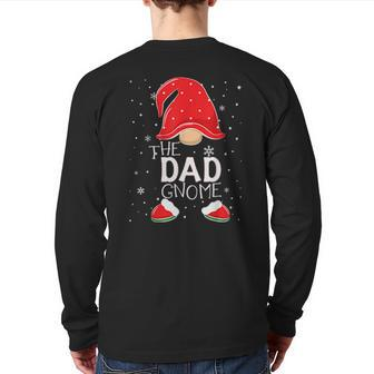 Dad Gnome Buffalo Plaid Matching Family Pajamas Christmas Back Print Long Sleeve T-shirt | Mazezy