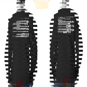 Dad Grandpa Veteran Us Flag All Rifles Matter 2Nd Amendment Back Print Long Sleeve T-shirt | Mazezy