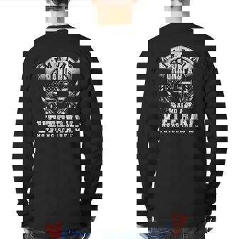 Im A Dad Grandpa And A Veteran Veterans Day Back Print Long Sleeve T-shirt | Mazezy