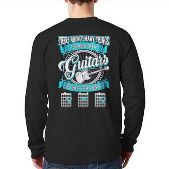 Being A Dad Guitarist Back Print Long Sleeve T-shirt | Mazezy