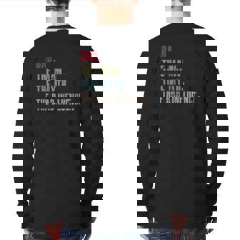 Dad The Man The Myth The Bad Influence Essential Back Print Long Sleeve T-shirt | Mazezy