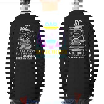 Dad The Man Myth Legendary Gamer Retro Games Gaming Back Print Long Sleeve T-shirt | Mazezy