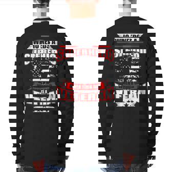 My Dad Is Veteran T Vintage Happy Veteran's Day Back Print Long Sleeve T-shirt | Mazezy