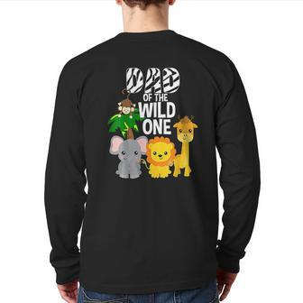 Dad Of The Wild One Zoo Back Print Long Sleeve T-shirt | Mazezy
