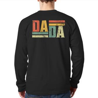 Dada Father's Day For Grandpa Back Print Long Sleeve T-shirt | Mazezy