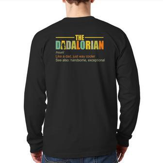 The Dadalorian Like A Dad Just Way Cooler Essential Back Print Long Sleeve T-shirt | Mazezy