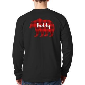 Daddy Bear Clothing Mens Father Parents Family Matching Back Print Long Sleeve T-shirt | Mazezy