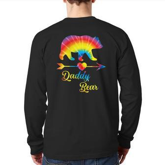 Daddy Bear For Men Graphic Father Dad Apparel Back Print Long Sleeve T-shirt | Mazezy