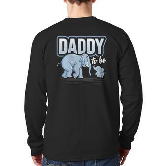 Daddy To Be Elephant Baby Shower Pregnancy Soon To Be Back Print Long Sleeve T-shirt | Mazezy