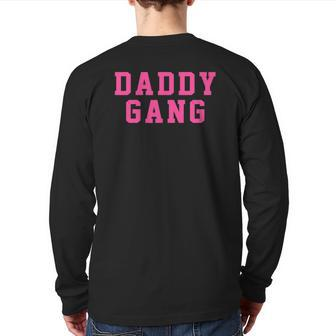 Daddy Gang Pink Crew Father's Day Back Print Long Sleeve T-shirt | Mazezy AU