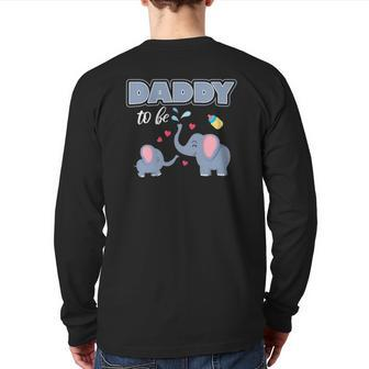 Daddy To Be Pregnancy Elephant Lovers Back Print Long Sleeve T-shirt | Mazezy