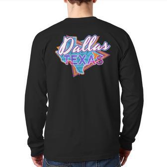 Dallas Texas Vintage Retro Throwback Back Print Long Sleeve T-shirt - Monsterry AU