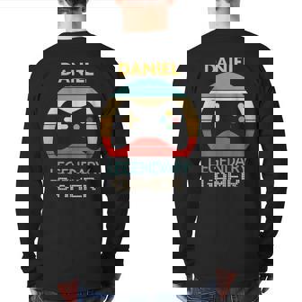 Daniel Name Personalized Legendary Gamer Back Print Long Sleeve T-shirt - Monsterry