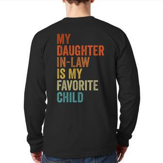 My Daughter In Law Is My Favorite Child Father In Law Day Back Print Long Sleeve T-shirt | Mazezy