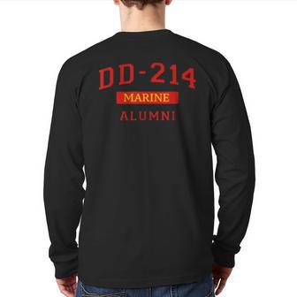 Dd214 Alumni Dd214 Jarhead Us Veteran Armed Forces Back Print Long Sleeve T-shirt | Mazezy