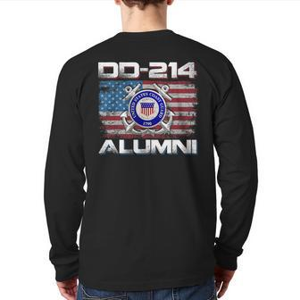 Dd214 Us Coast Guard Uscg Alumni Veteran Retirement Retirement Back Print Long Sleeve T-shirt | Mazezy