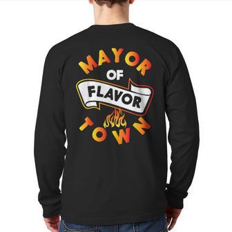 For Mayor Of Flavor Town Back Print Long Sleeve T-shirt - Monsterry DE