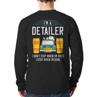 Detailer Car Detailing Car Wash Car For Back Print Long Sleeve T-shirt - Monsterry UK