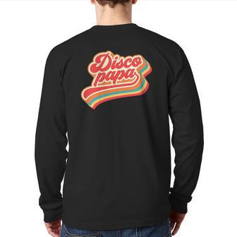 Disco Papa Vintage 1970S Groovy Rainbow Retro Matching Back Print Long Sleeve T-shirt | Mazezy DE