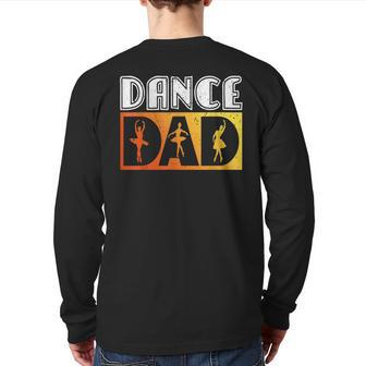 Distressed Dance Dad Ballet Vintage Retro For Men's Back Print Long Sleeve T-shirt | Mazezy