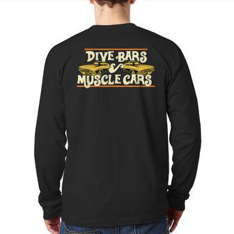 Dive Bars And Muscle Cars T 70S Inspired Back Print Long Sleeve T-shirt - Monsterry UK