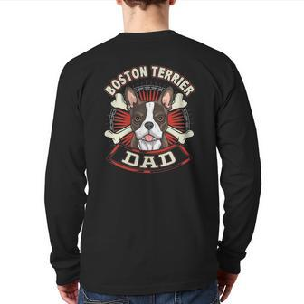Dog Breed S For Men Boston Terrier Dad Back Print Long Sleeve T-shirt | Mazezy UK