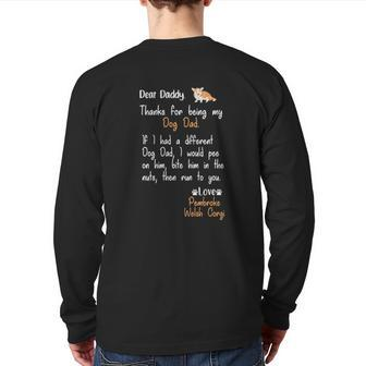 Dog Dad Dog 4 Back Print Long Sleeve T-shirt | Mazezy
